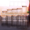 borosilicate jars bamboo lids stocked 450ml cylinder glass jar food grade